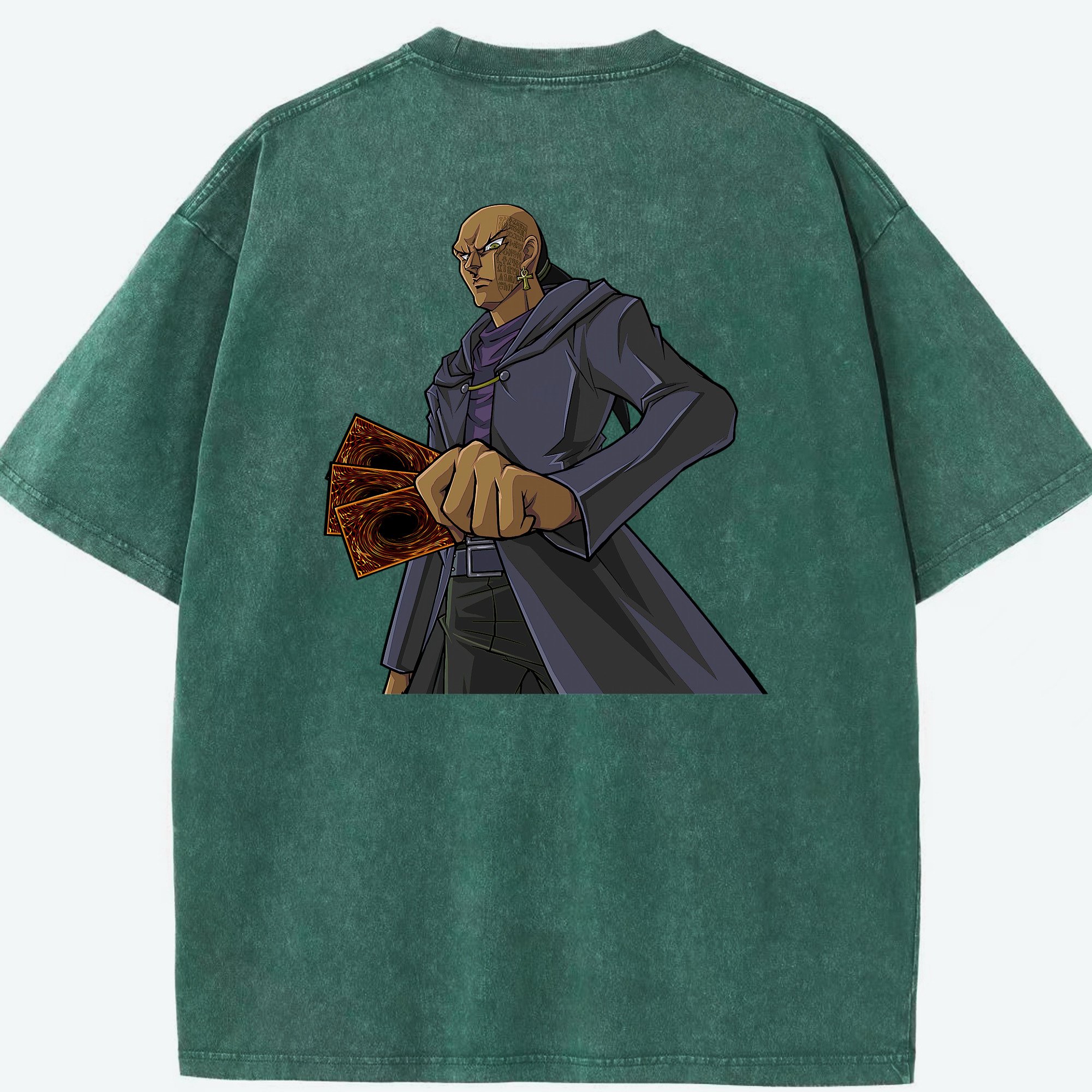 （画像用） 遊☆戯☆王 Yu-Gi-Oh! 綿100% ヴィンテージ風 半袖Tシャツ（背面プリント）